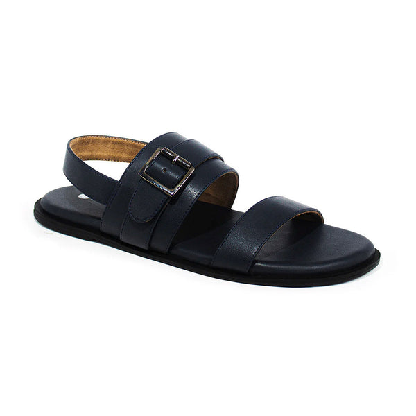 Leo Dual Strap Vegan Leather Blue Men Sandals Planet Paaduks