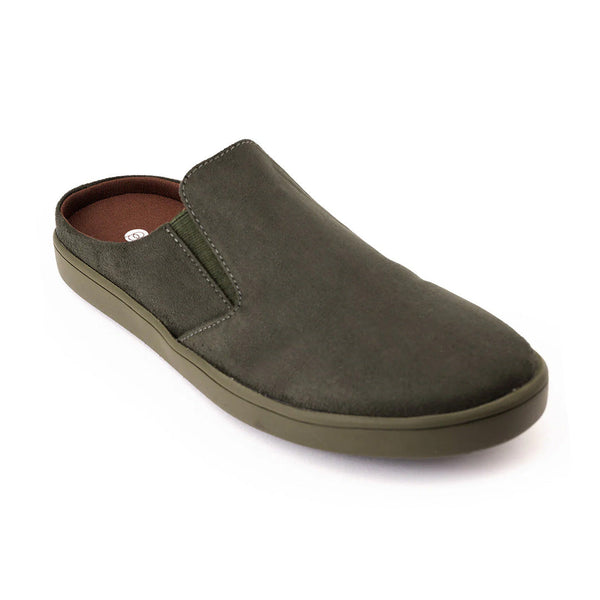 Nest Mules Vegan Suede Green Men Slip-ons Planet Paaduks