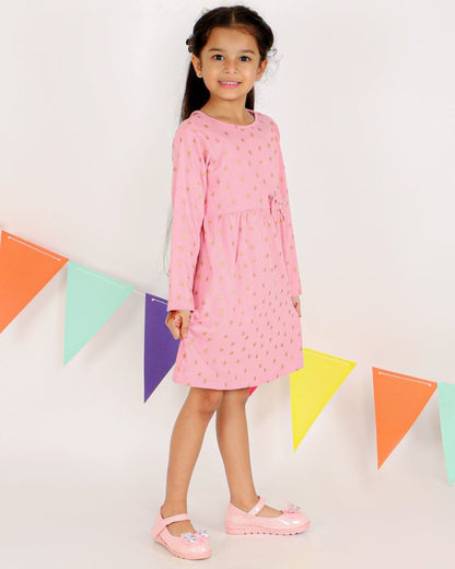 Merry Starry Girls Casual Dress - KWND-PKSCH-1-2