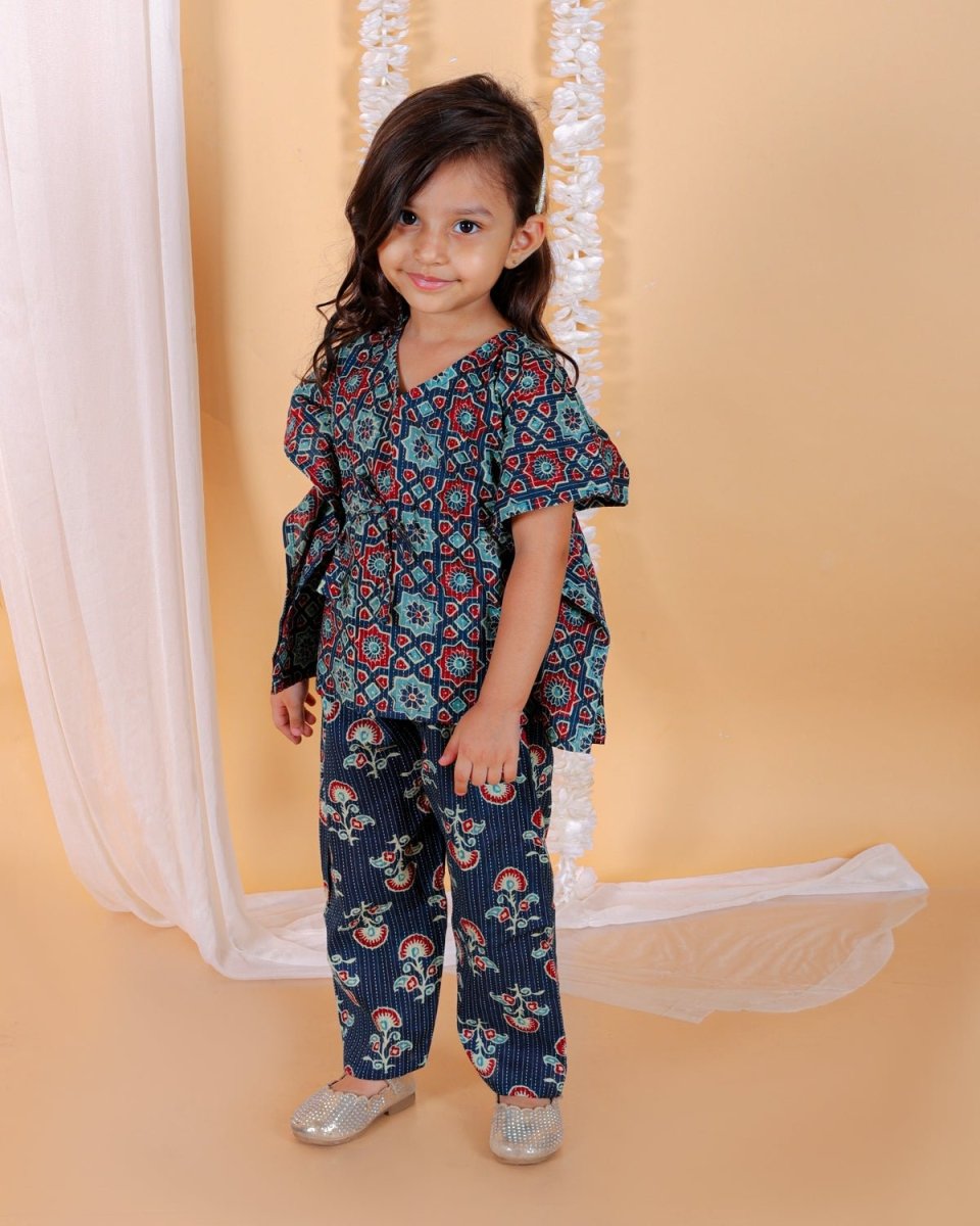 Midnight Blues Girls Kaftan Set - KES-SN-MBK-0-6