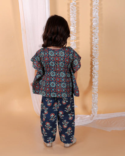 Midnight Blues Girls Kaftan Set - KES-SN-MBK-0-6