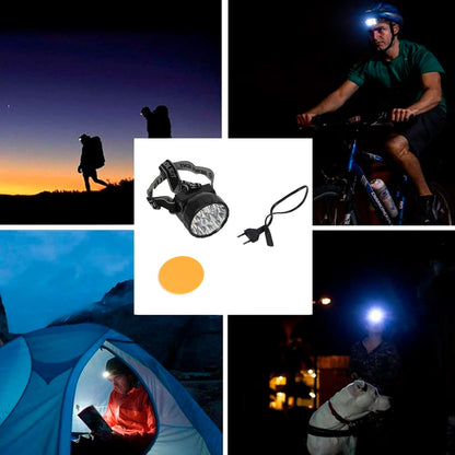 Head Lamp 15 Led Long Range Rechargeable Headlamp Adjustment Lamp Use For Farmers Fishing Camping Hiking Trekking Cycling