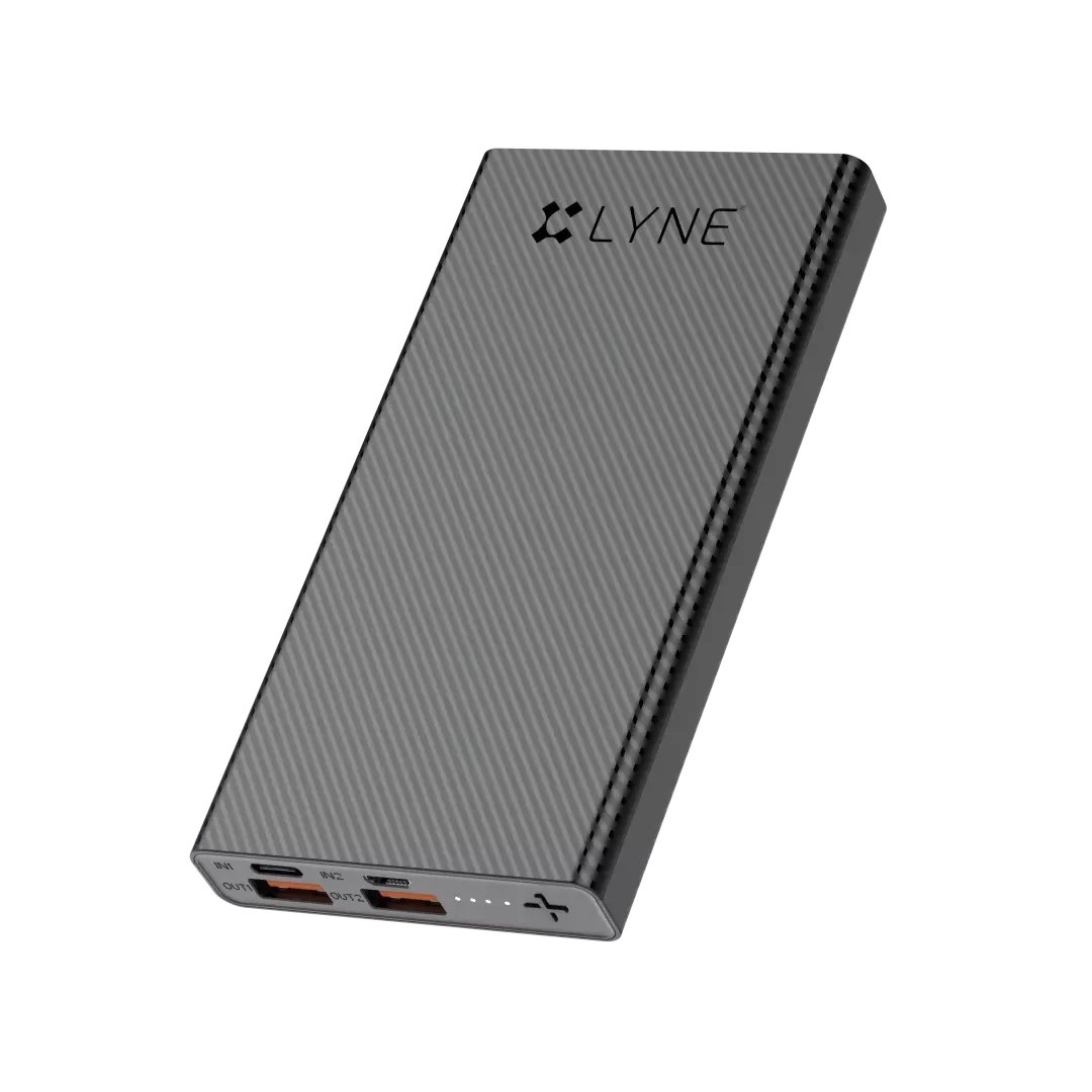 LYNE PowerBox 14 10000mAh 17W Fast Charging Power Bank with Dual USB Output & Type-C/Micro USB Input