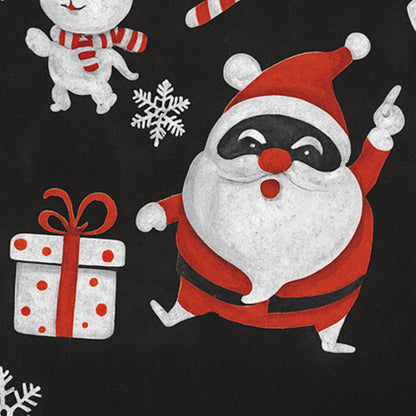 Christmas Theme Decorative Wall Sticker Santa Claus, Snowman, Gifts & Snowflake Design – Removable Viny90x60 Cm   (1 Pc)