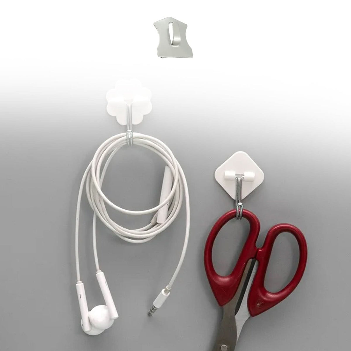 18 Pc Multipurpose Stainless Steel Self-Adhesive Wall Hooks HP DD