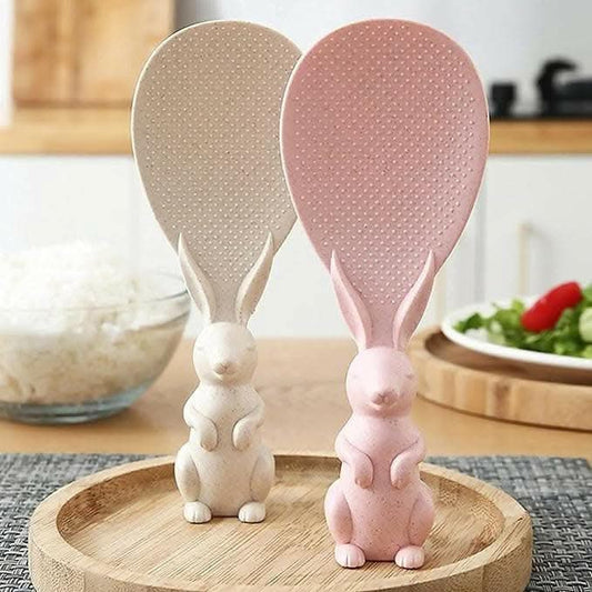 Rabbit Standing Rice Spoon | Non-Stick Spatula - HalfPe