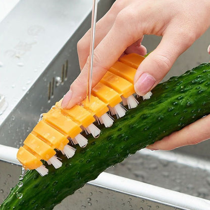 Carrot-Shaped Vegetable Scrubbing Brush – Non-Toxic Fruit & Veggie Cleaner for Potatoes & More
