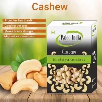 Paleo India Whole Medium Size Cashews W320| Kaju Cashew Dry Fruits (200gm) - HalfPe