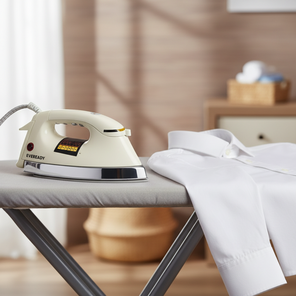 Eveready EasyPress Dry Iron 1000W – Non-Stick Weilburger Coated Soleplate with Ergonomic Handle HalfPe - FW -TPT