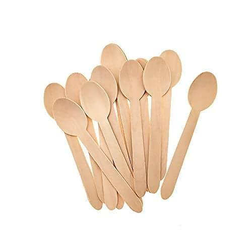 Global Dispo Wooden Spoons (160 MM) (Pack of 20) - HalfPe