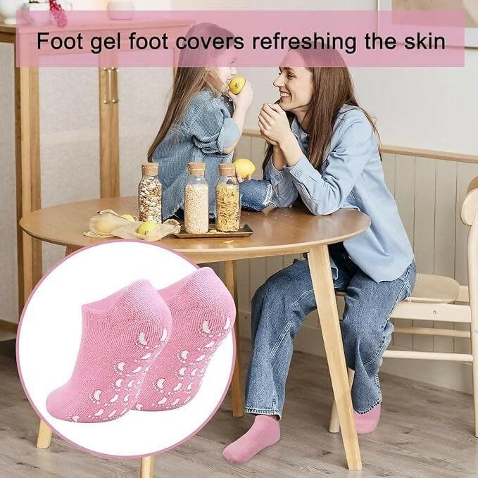 Silicone Gel Socks For Women&Men Gel Socks For Dry Cracked Feet Crack Heel Repair Socks Foot Moisturizer Spa Gel - HalfPe