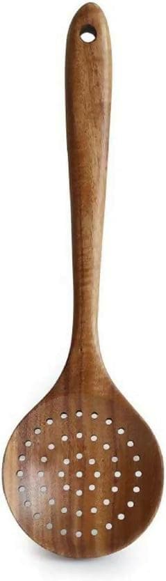 Wooden Skimmer Spoon for papad / poori (Single Piece) - HalfPe