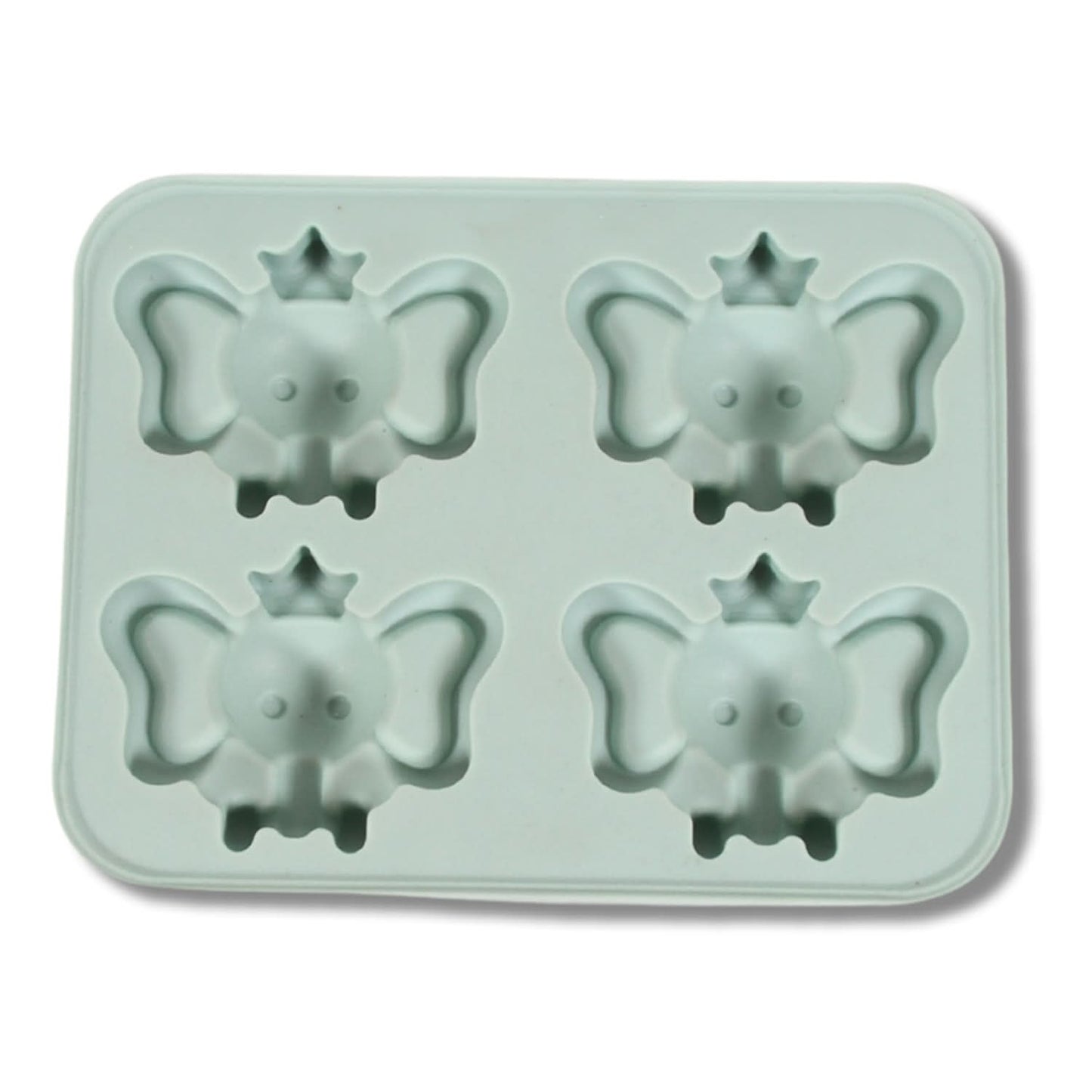 Silicone Cartoon Ice Cube Tray – 4-Grid Flexible Mold for Fridge (1 Pc)