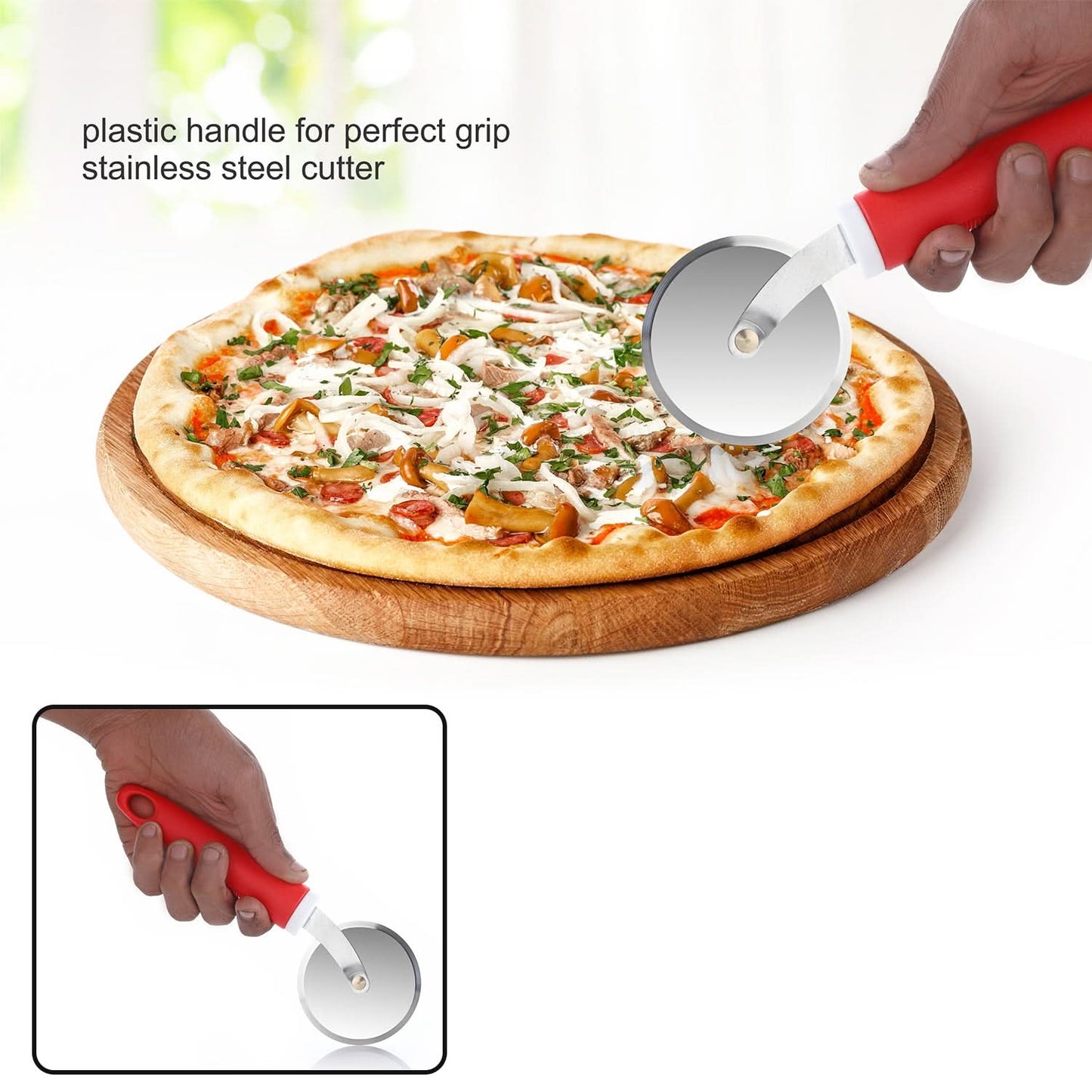 Ganesh Wheel Pizza Cutter (Stainless Steel)