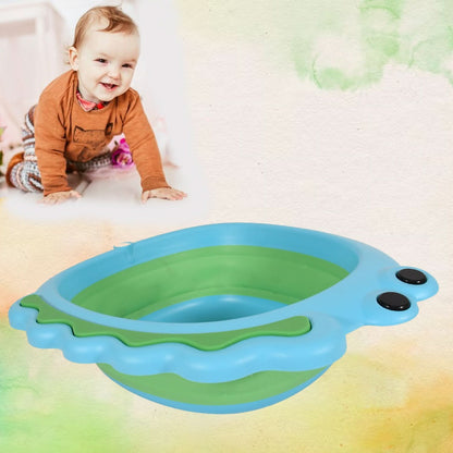 Frog-Shaped Foldable Wash Basin Perfect for Baby Face Washing