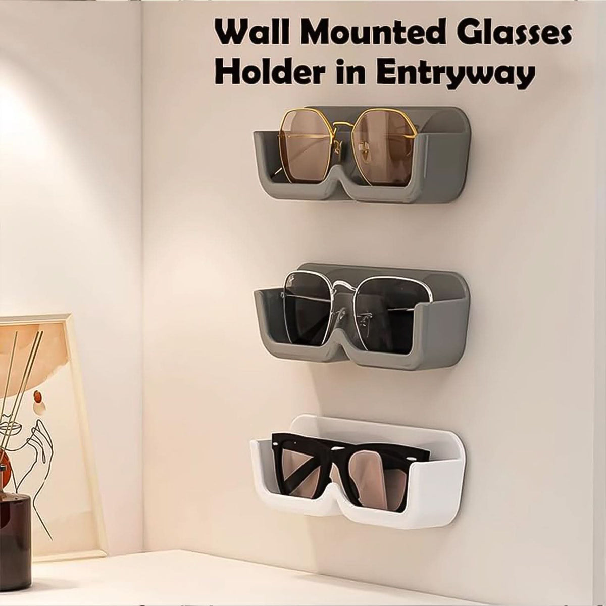 Wall Mounted Sunglasses Holder (4 Pcs Set) HP DD