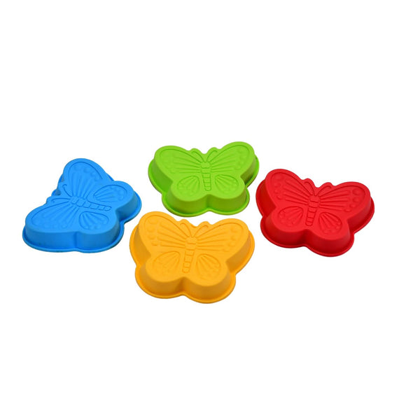 4-Piece Silicone Butterfly Molds – Flexible, Non-Stick Molds for Baking & Crafts