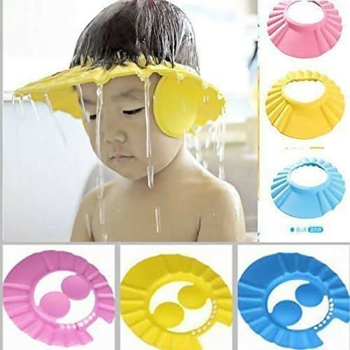 Soft Baby Bath Cap with Shower Protection for Kids (random color) HalfPe