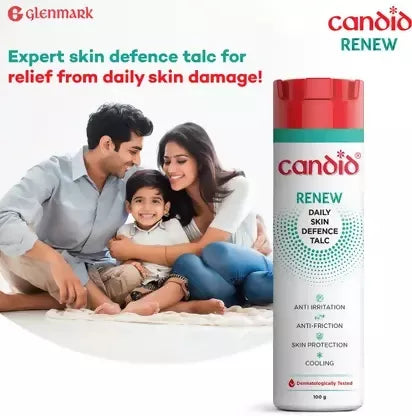 Candid Renew Daily Calamine Talcum Powder | Dermatologically Tested (100g)