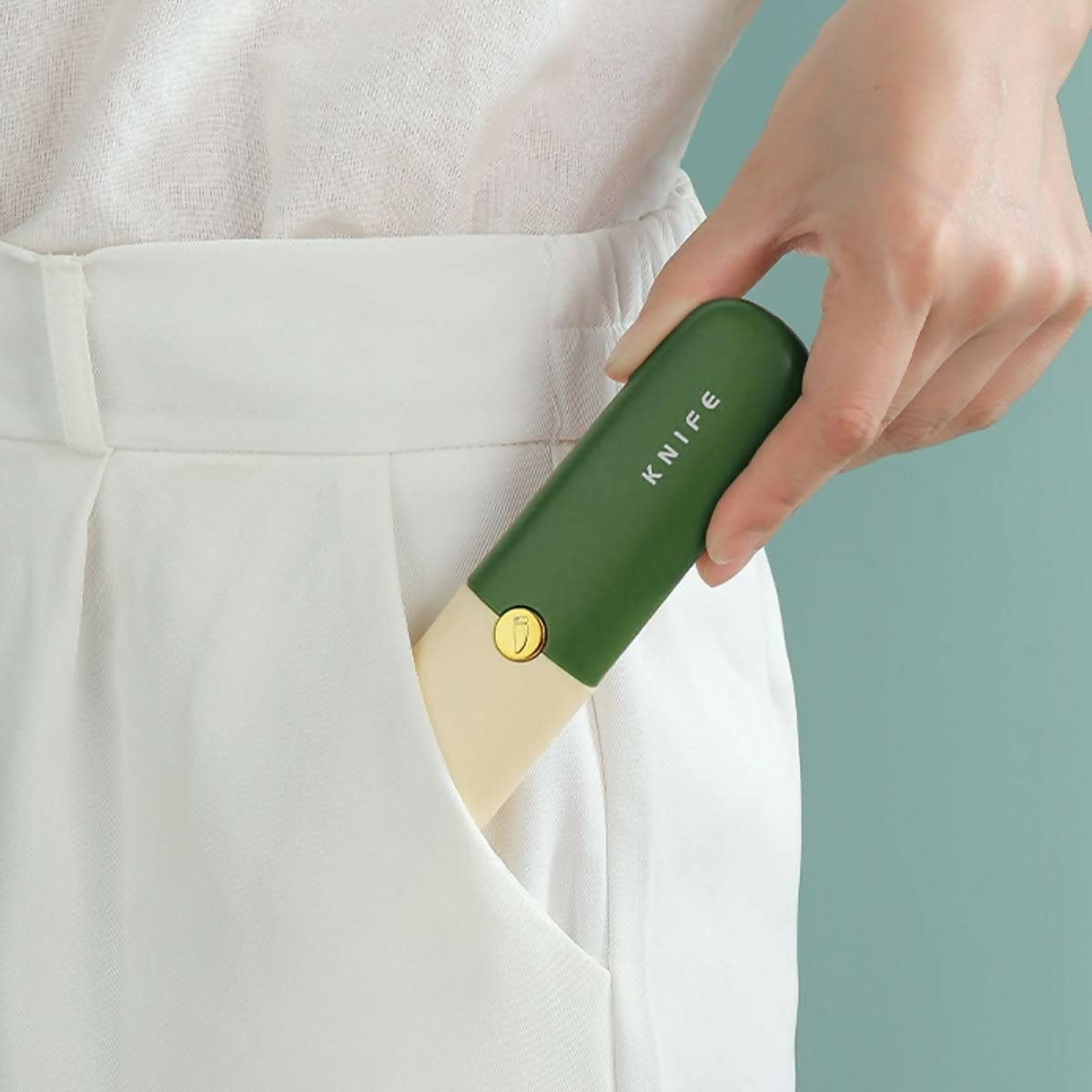 2-in-1 Stainless Steel Portable Kitchen Knife & Peeler Multi-Functional Fruit & Vegetable Peeling Tool with Safety Cover for Home, Travel & Outdoor Use