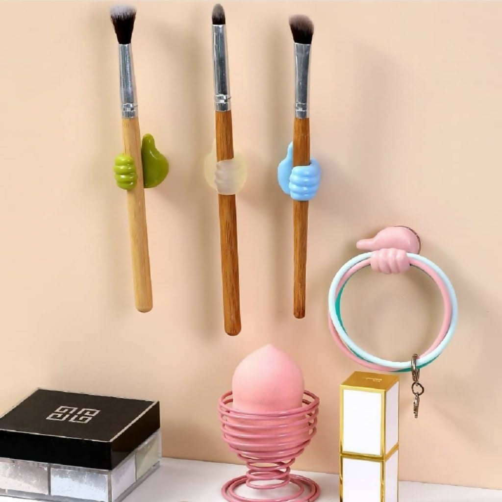 Self-Adhesive Silicone Thumb Hooks Multi-Use Wall Holders for Keys, Cables & Accessories