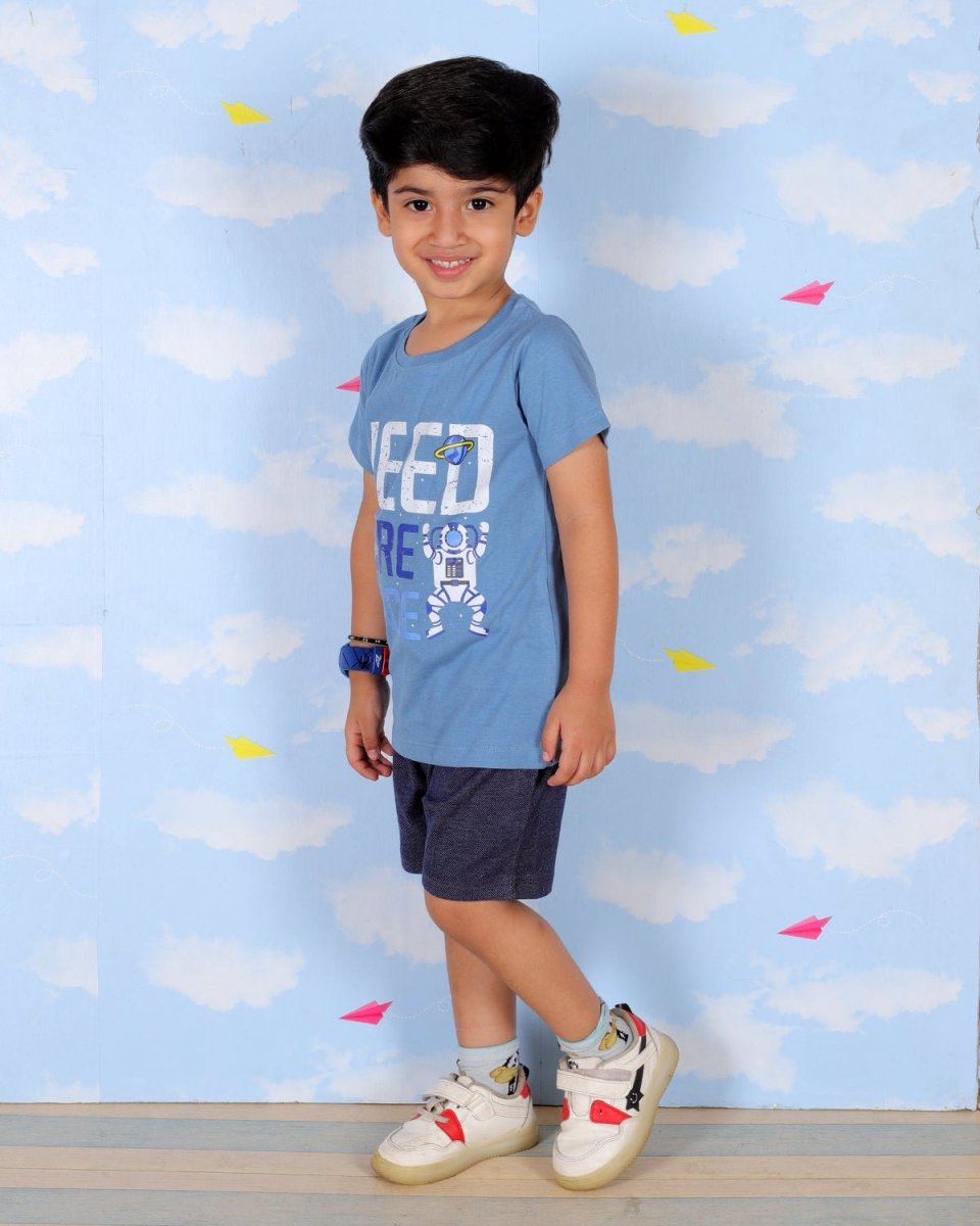 Need Some Space Boys T-Shirt And Shorts Set - KCW-AN-NSSH-1-2