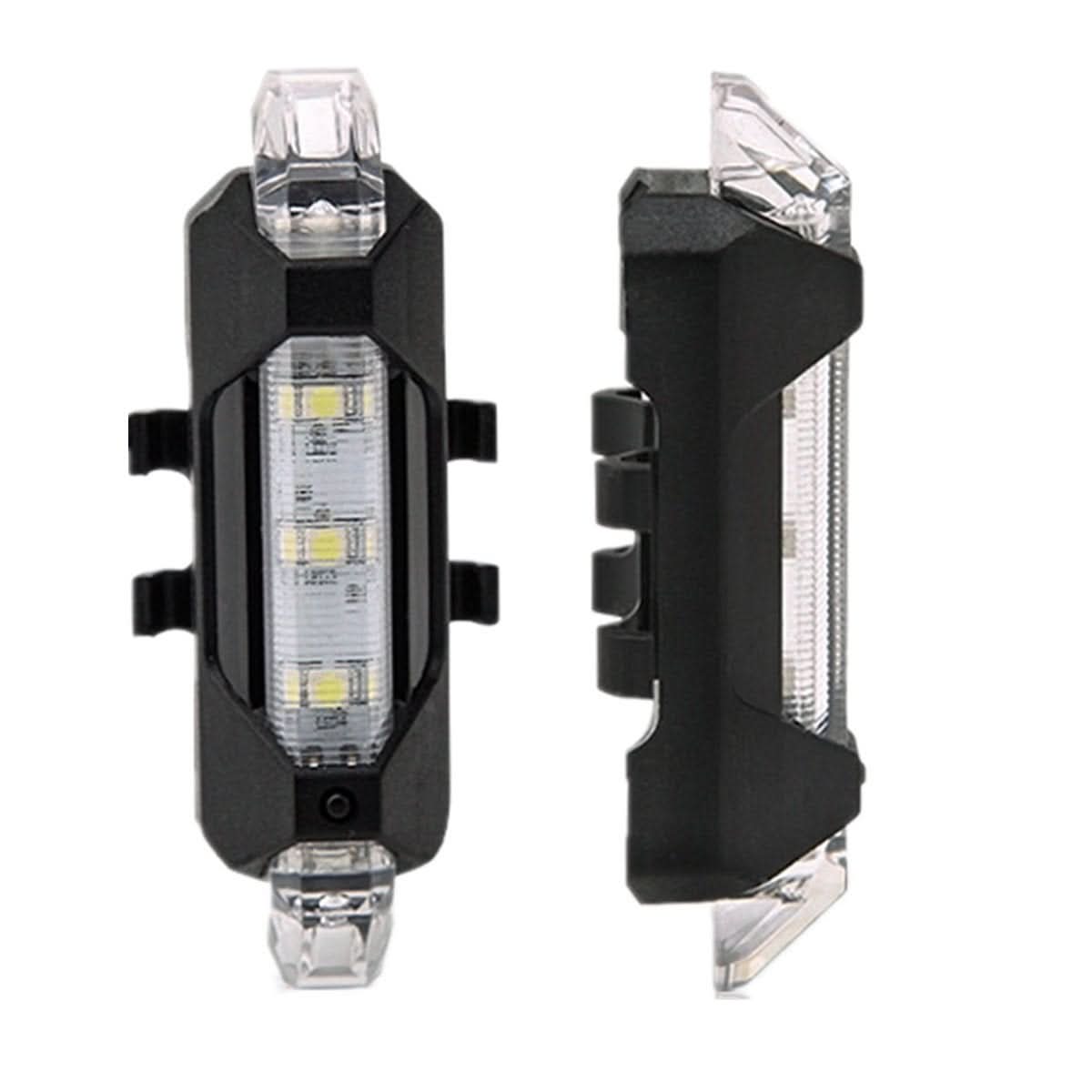 Rechargeable White LED Front Bicycle Light – Waterproof & Bright
