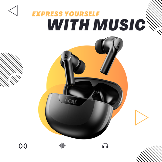 boAt Airdopes 300 Wireless Earbuds with Quad Mics AI ENx™ Tech, ASAP™ Charge, Spatial Audio (Playback time : 50 hrs, black)