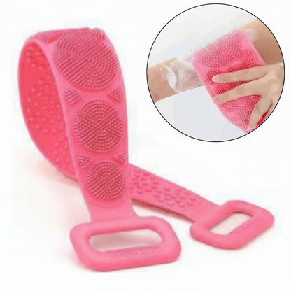 Silicone Body Back Scrubber Double Side Bathing Brush For Skin Deep Cleaning