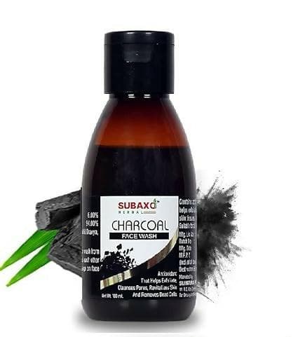 SUBAXO Charcoal Herbal Face Wash(100 ml) and Activated Charcoal Face Wash(200 ml) - HalfPe