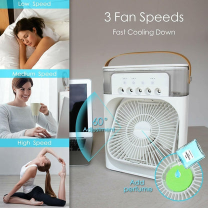 Portable AC Mini Cooler Fan for Room & Home Rechargeable Mini-Humidifier & Purifier Heavy Flat Sleeves - HalfPe