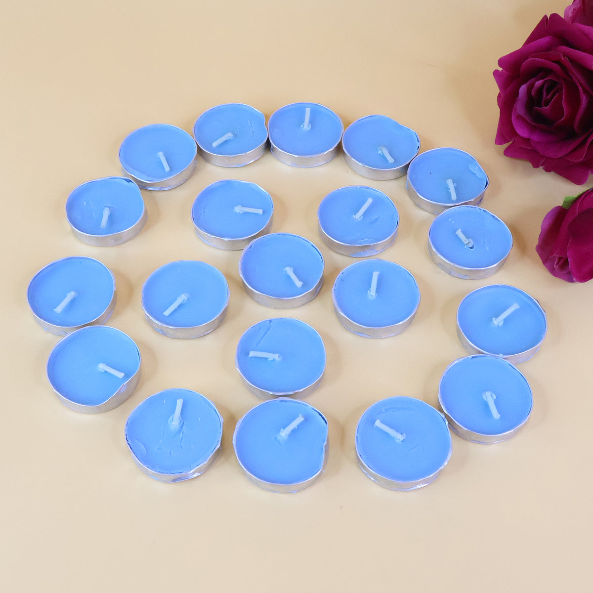 Multicolor Tea Light Candles Set – Pack of 20 – Vibrant Colors for Home Decor, Festivals, and Special Occasions