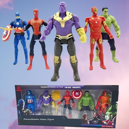 Assemble Your Dream Team with 5 Super Hero Action Figures