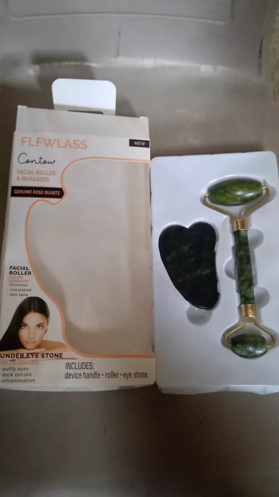 Jade Roller & Gua Sha Set for Glowing Skin & Face Massage (1 Pc) ABHI Mobiles