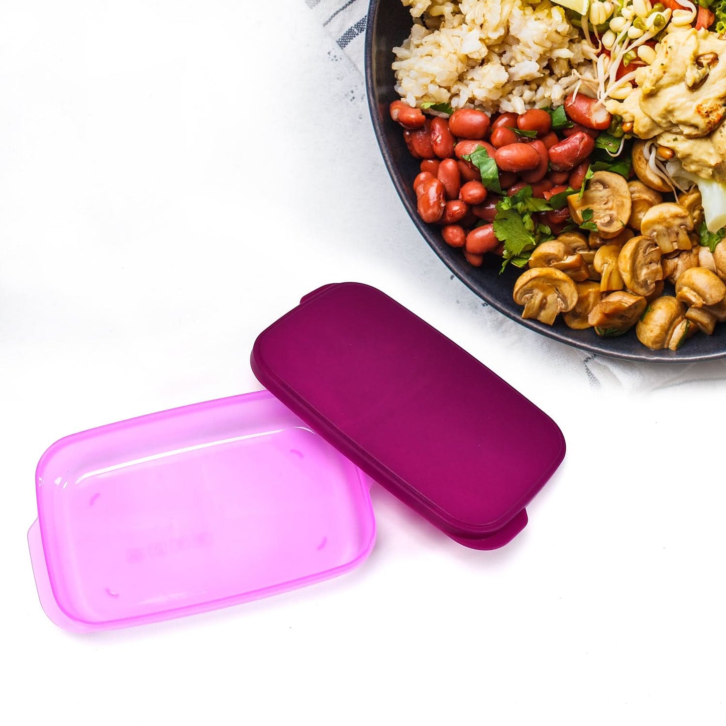 Unbreakable BPA-Free Plastic Lunch Box with Spoon