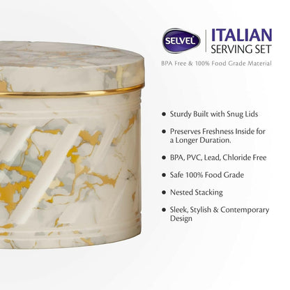 SELVEL Italian White Dry Fruit Containers - 6-Piece Combo Set (430ml) - HalfPe