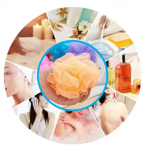 Bath Sponge Round Loofah And Back Scrubber For Men And Women HP DD