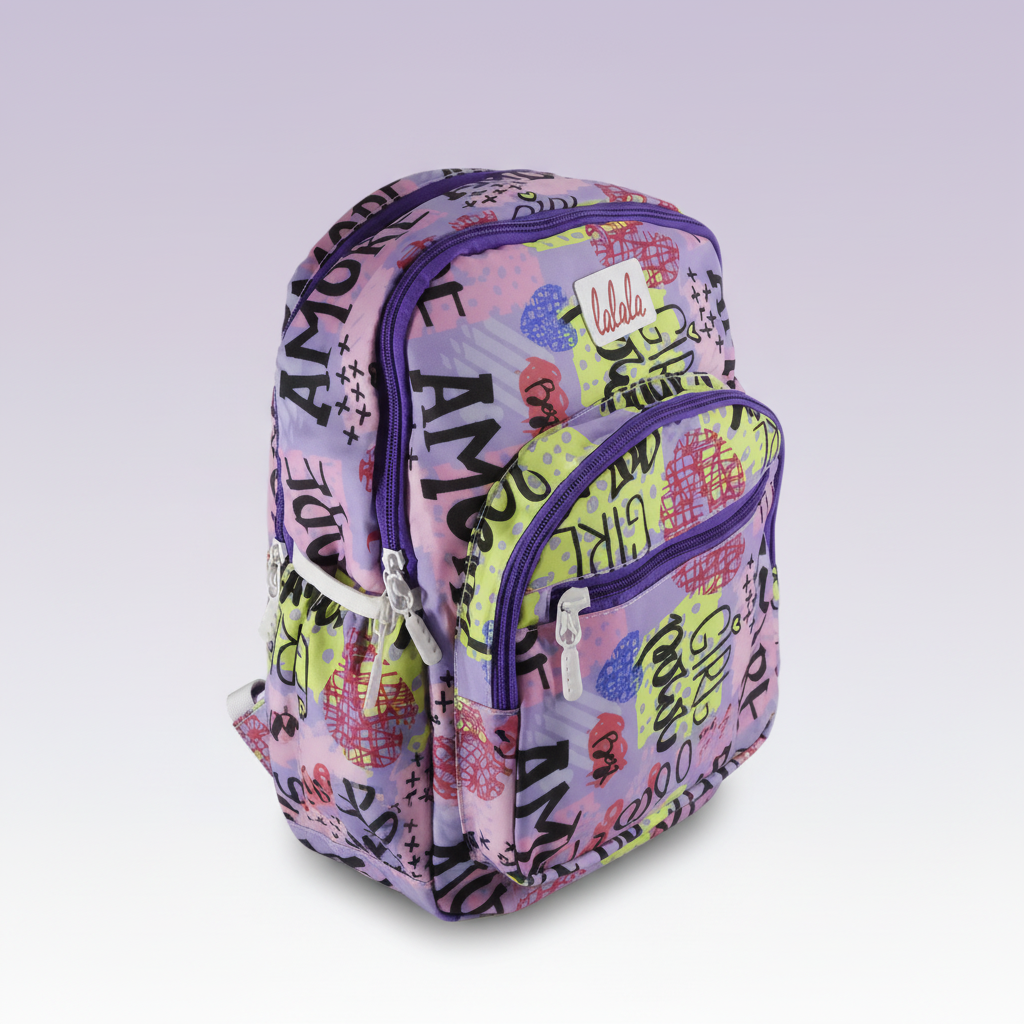 Stylish Printed College Backpack for Girls (Multicolor) SUPER