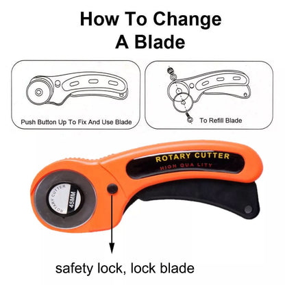 Manual Rotary Sewing Cutter – Precision Roller Blade