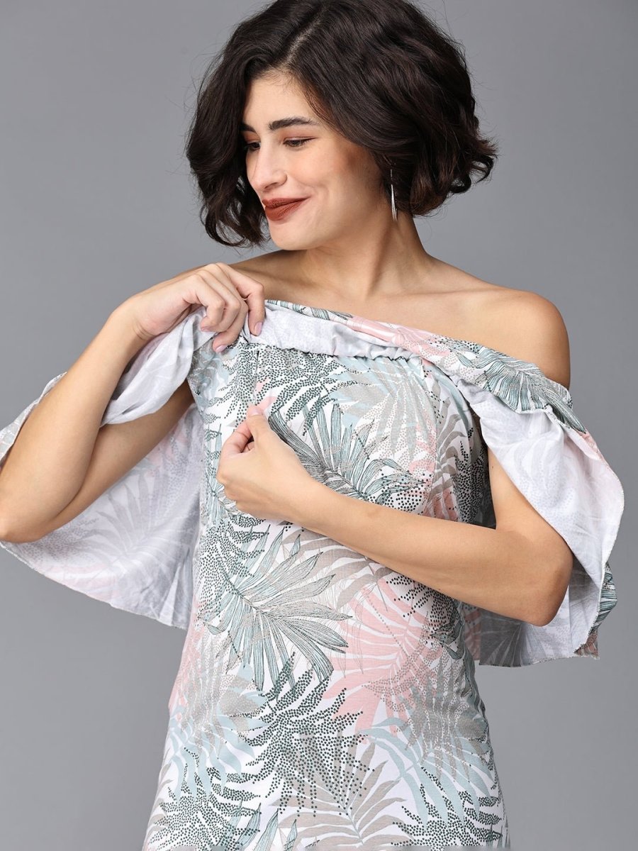 Oasis Tropical Maternity and Nursing Dress - DRS-FLPR-S