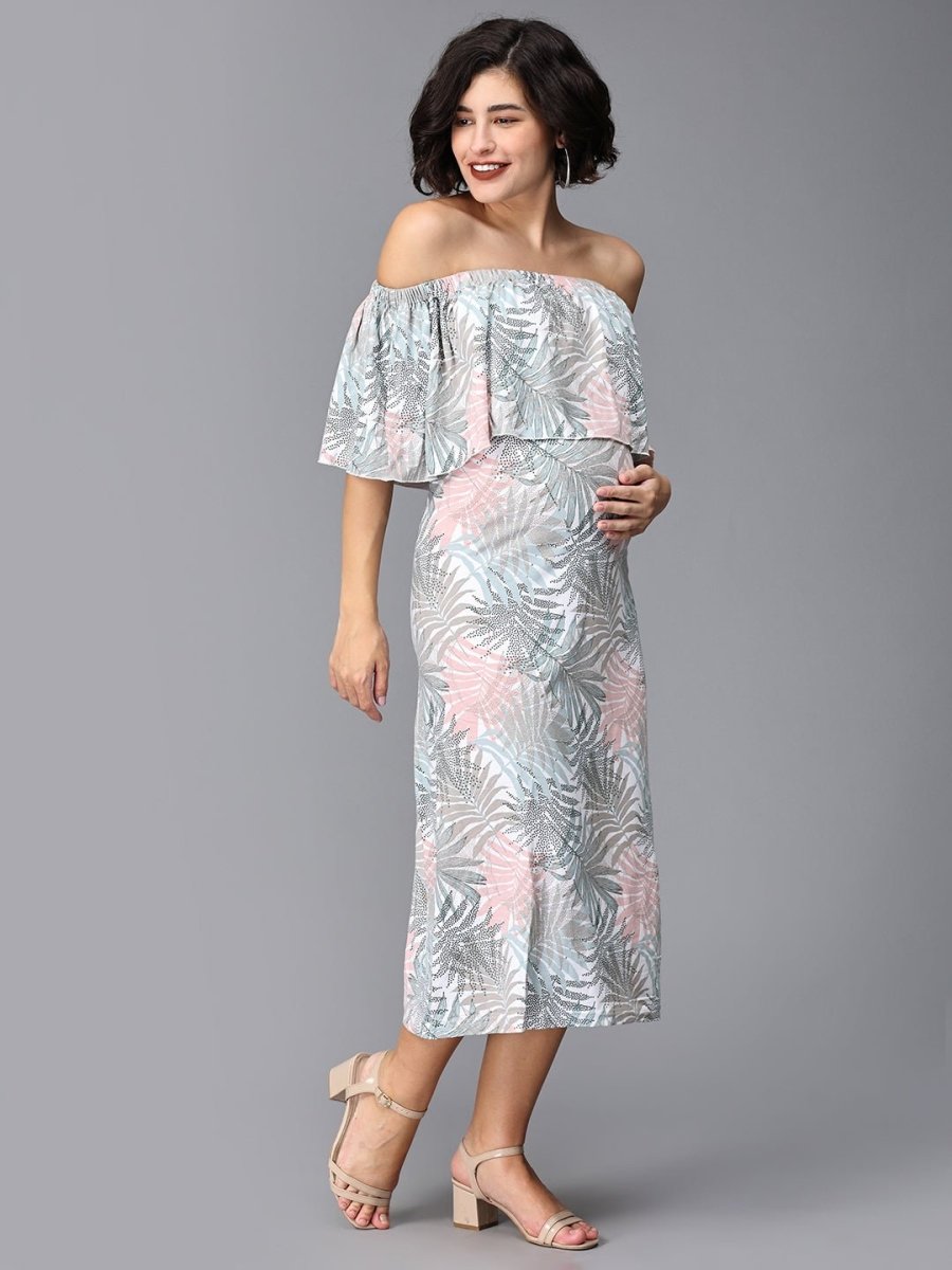 Oasis Tropical Maternity and Nursing Dress - DRS-FLPR-S