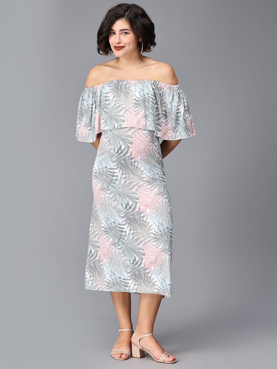 Oasis Tropical Maternity and Nursing Dress - DRS-FLPR-S