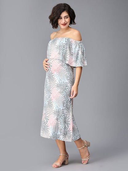 Oasis Tropical Maternity and Nursing Dress - DRS-FLPR-S
