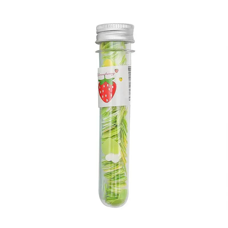 Portable Hand Washing Bath Flower Shape Paper Soap Strips In Test Tube Bottle HP DD