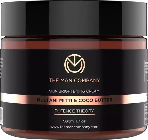 The Man Company Skin Brightening Cream Multani Mitti And Coco Butter - 50 Gm - HalfPe