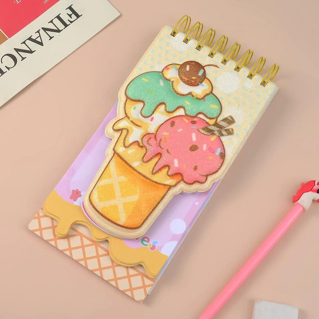 Desirable Glittery Ice Cream Diary For Everyone - HalfPe