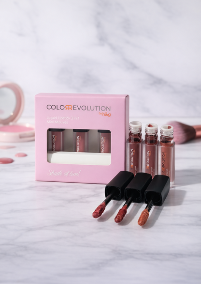 Color Revolution 3 in 1 mini liquid lipstick - Mauves - Shade of love