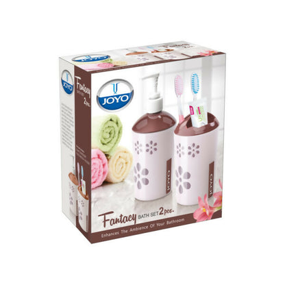 Fantacy Bath 2 Pcs Set (Soap Dispenser & Tooth Brush Holder) With Box