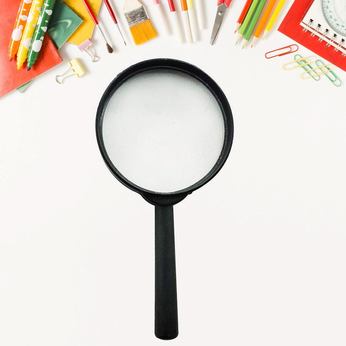 Magnifying Glass Lens Set – 2pcs Real Glass, Breakage-Proof, Reading Aid (75mm & 50mm) HP DD