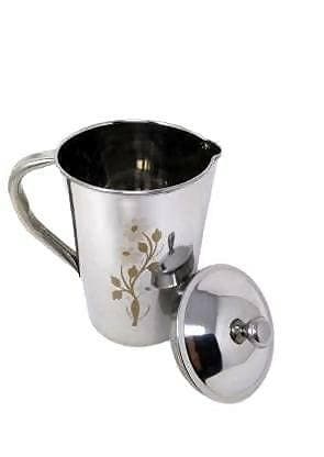 SHINI LIFESTYLE 2 L Stainless Steel Water Jug (flower design) - HalfPe